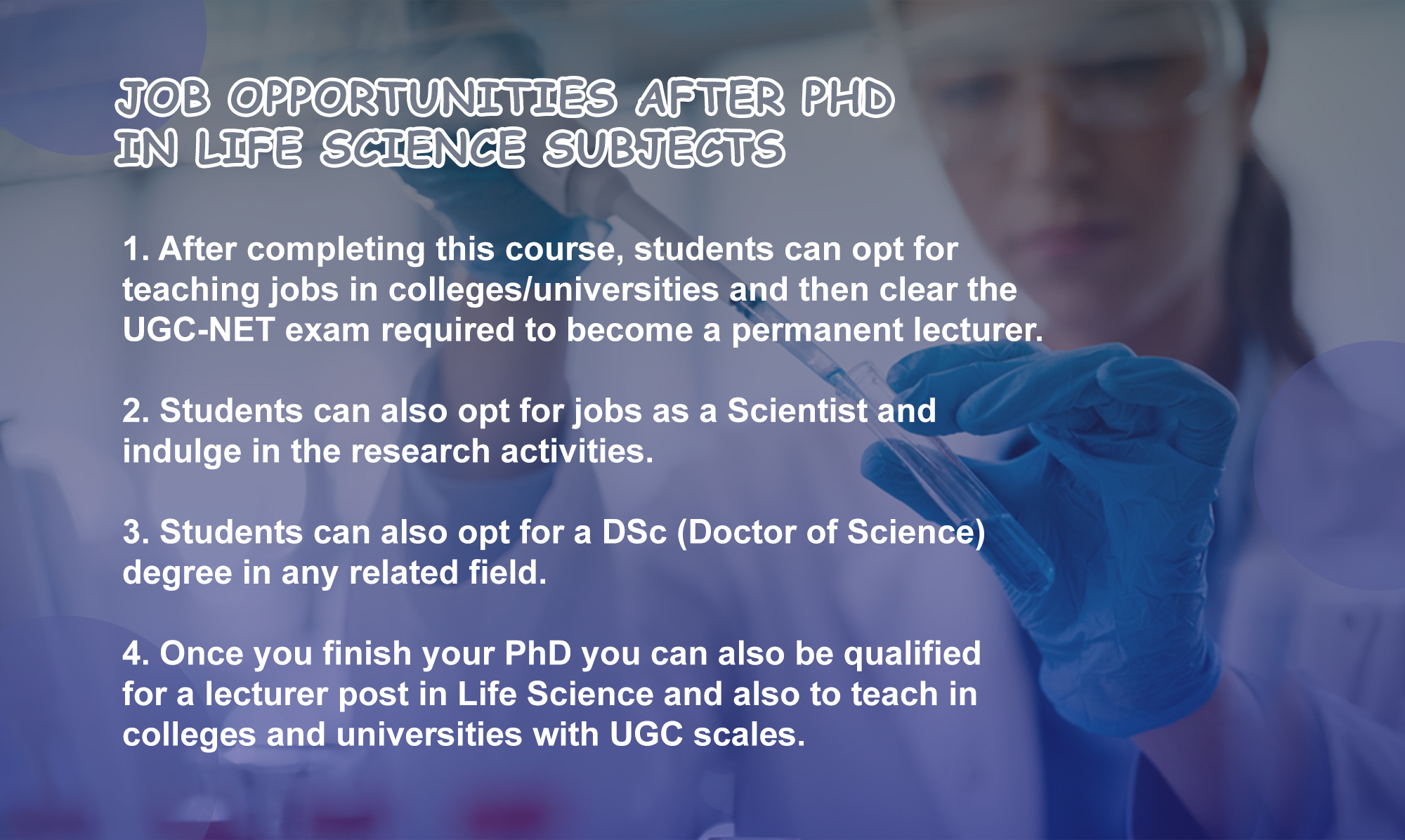 PhD in Life Science Subjects  